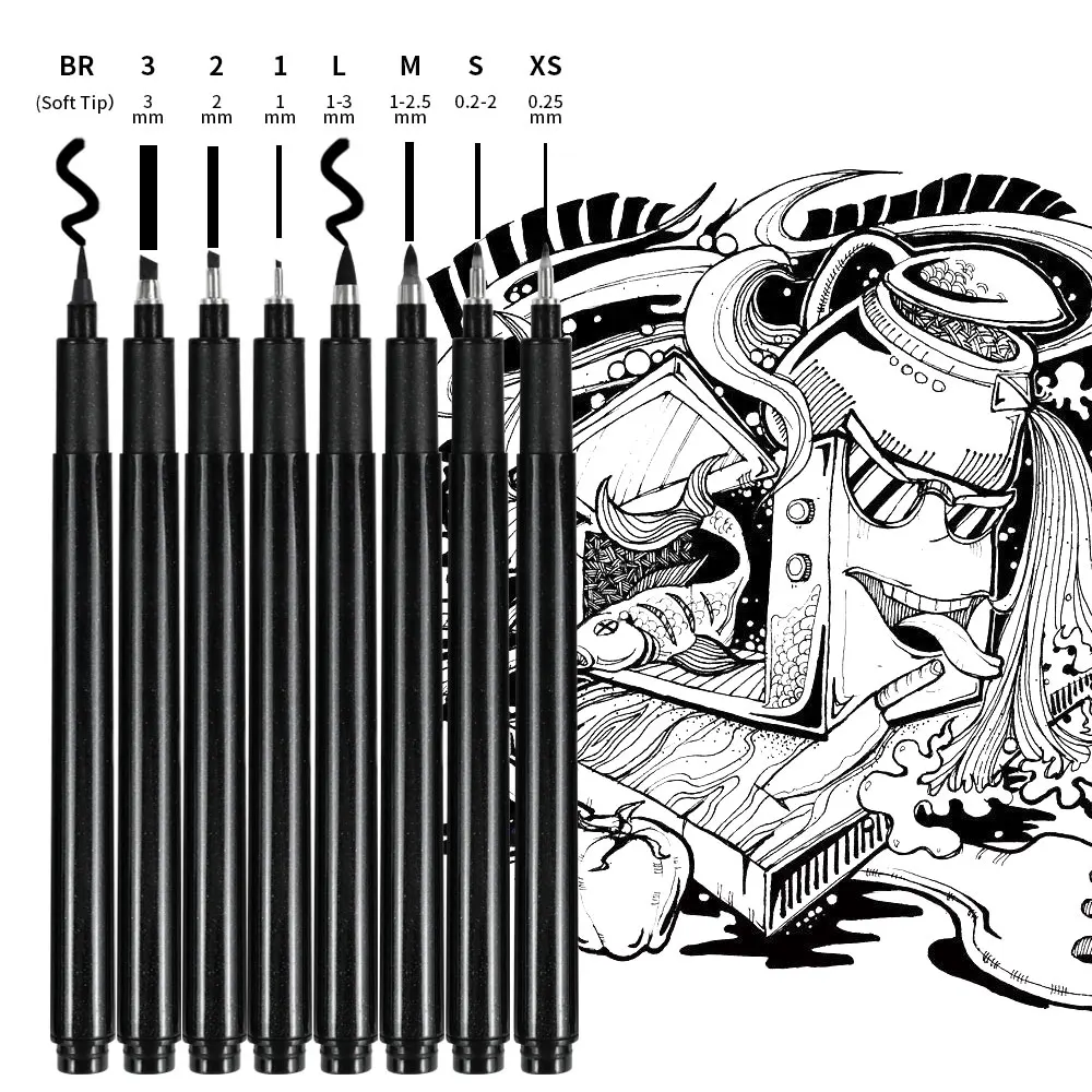 Sharp Large Size Drawing Pen 0.4 Fine Colour Sketch Marker