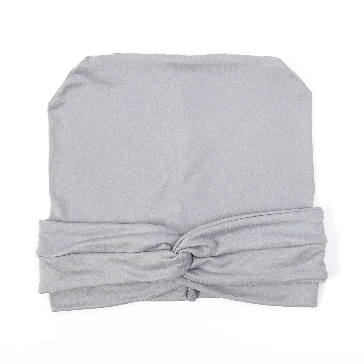 European American Pure Color Pullover Hat Cross Bottoming Baotou Turban Cotton Forehead Pleated Indian Hat for Muslims