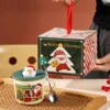 Green gift box packaging