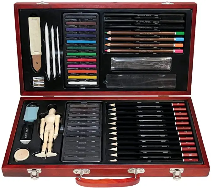 DaKos 21 Pieces Professional Sketching & Drawing Art Tool Kit (with Canvas  Rolling Pouch)