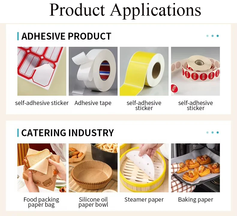 Custom PE Silicone Release Paper Jumbo Roll Packaging Sticker Labels Kraft Paper Tape Raw Material 80gms Coated Release Papers