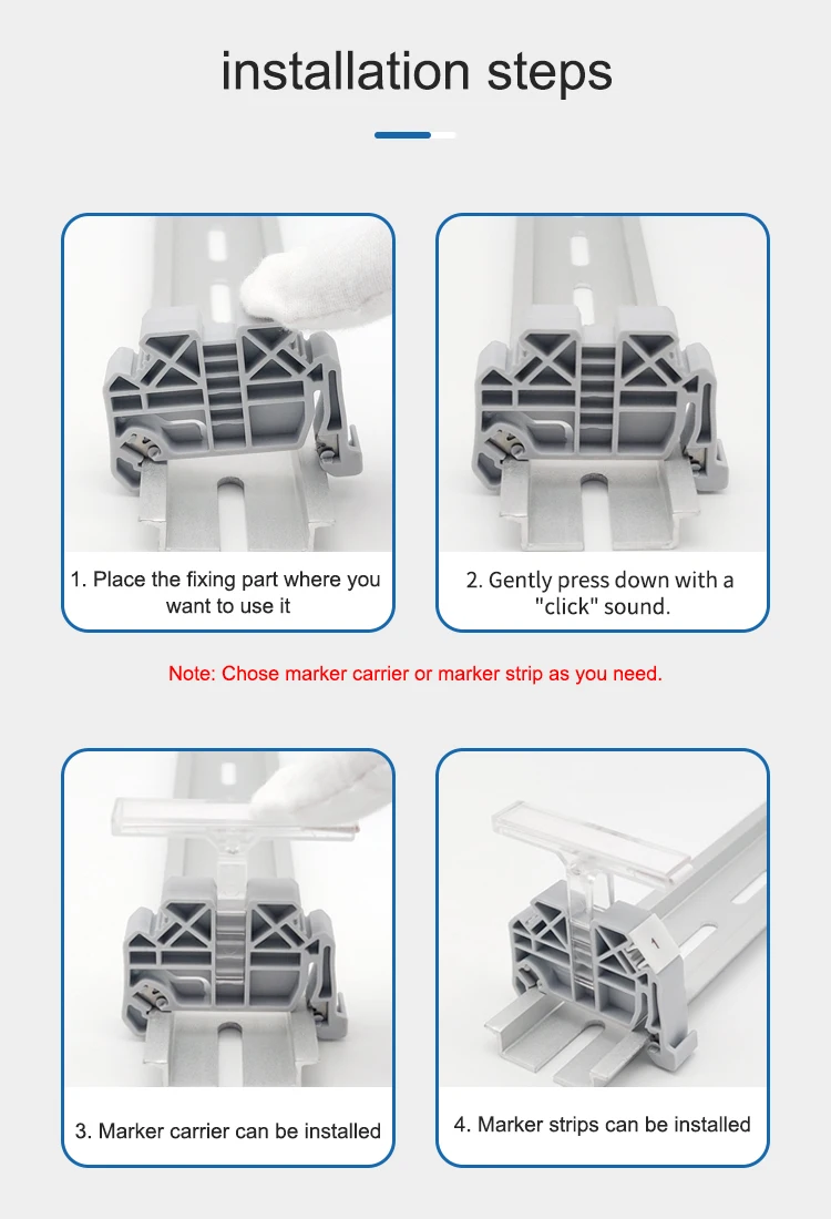 35mm Din Rail Terminal Block End Stopper Clamp bracket