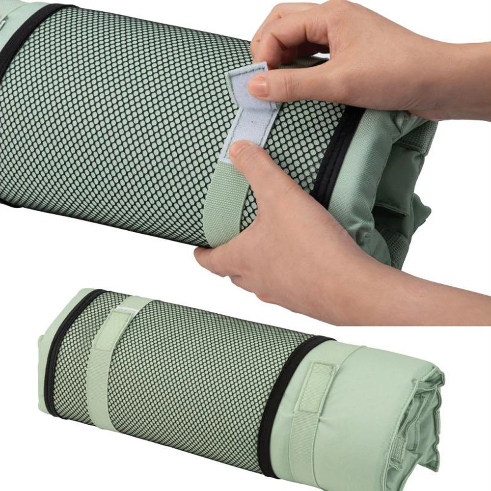 Outdoor Folding Bleacher Cushion Portable Roll Up Seat Back Reclining