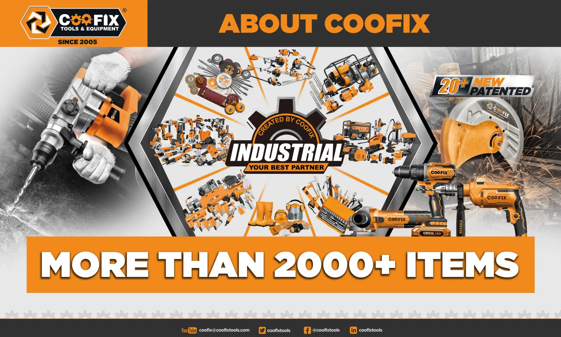 COOFIX 2021  New  Model CF1001C  Performer  Crown Brushless High Quality Impact Cordless Drill
