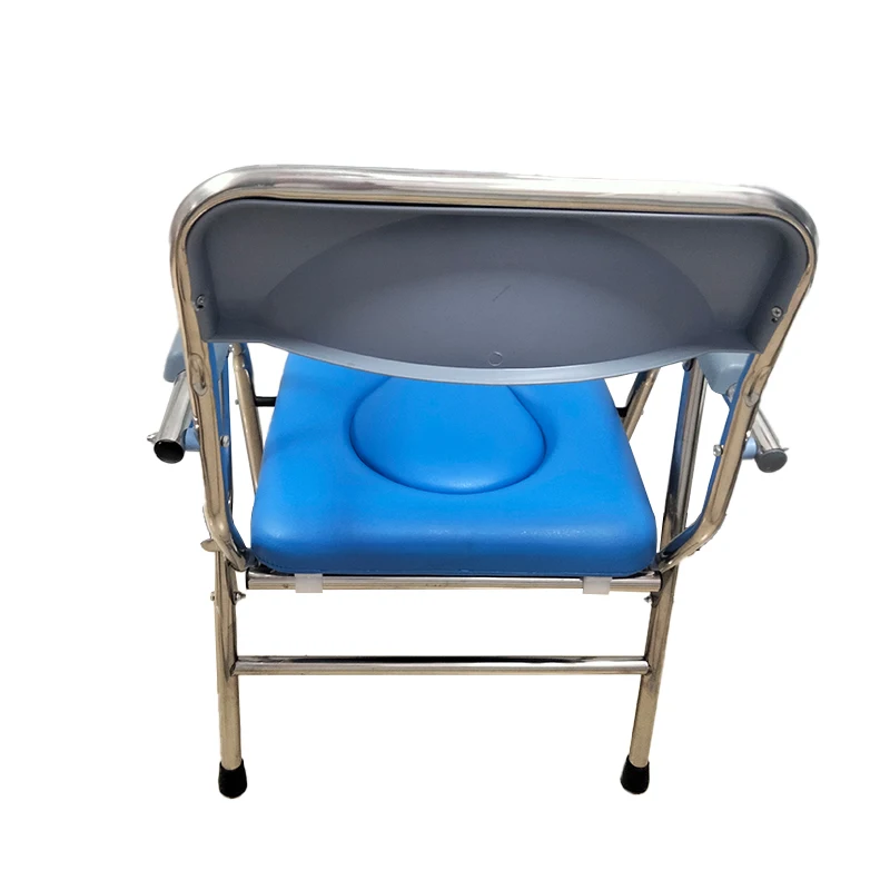 Soft Toilet chair foldable commode chairs for elderly with armrest and back