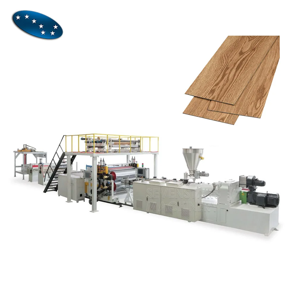 Best Supplier five roller PVC Vinyl Flooring LVT SPC Vinyl Floor Extrusion Machine Production Line for Sale