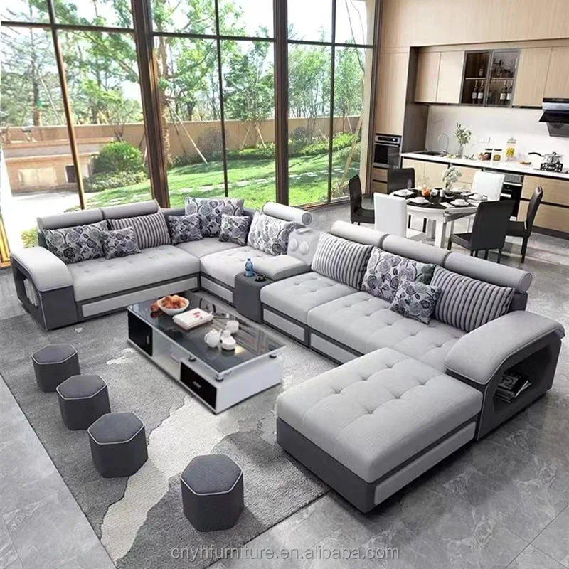 Conjunto de Sofás Modernos de Luxo Japonês Estilo Árabe para Casa