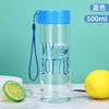 Blue lid, transparent plastic cup