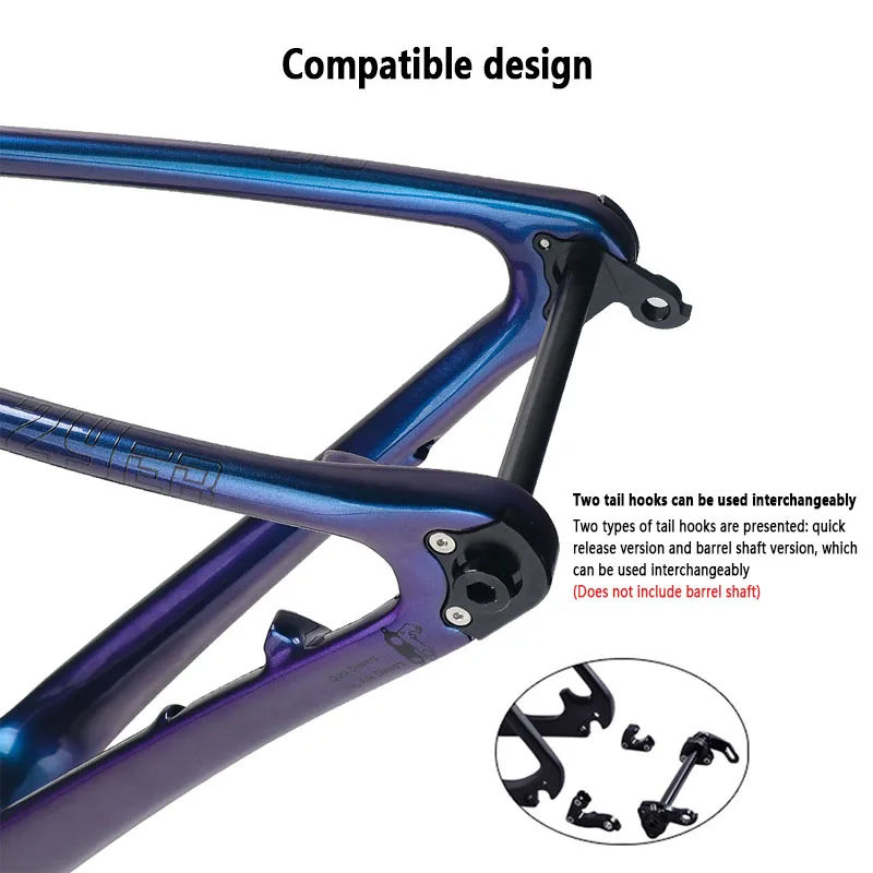 Toseek Full Carbon Bicycle Frame Mountain Bike Carbon Mtb Frame 26 ...