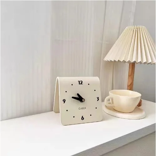 Desktop Analog Quartz Desk Clocks Silent No-Ticking Sweep Movement Battery Operated Mini Wall Clock Room Decor for Office,Home