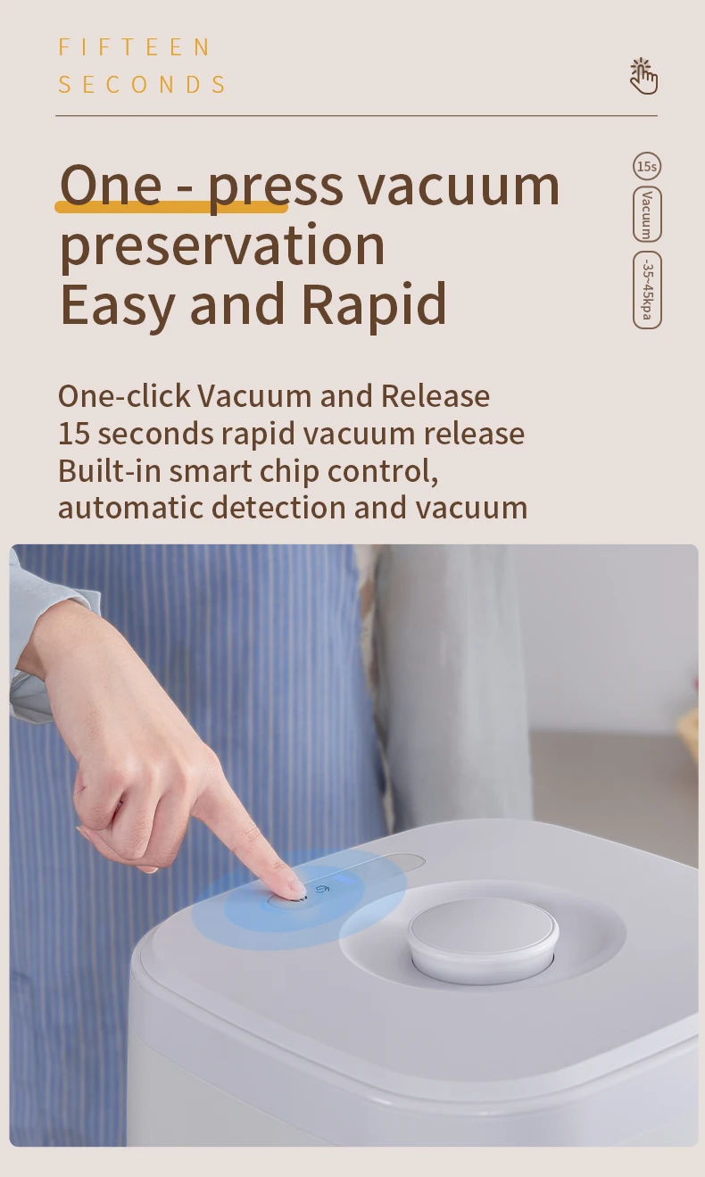 Vacuum Storage Box Insect-proof Intelligent Vacuum Rice Storage Bucket ...