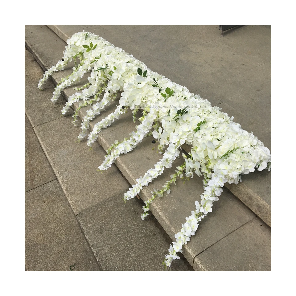 Guirnalda De Flores Colgantes De Hortensia,Lfb511-2,Blanco Crema,1m - Buy  Colgante Flor,Blanco Perla Garland,Decorativo Guirnalda De Flores  Artificiales Product on 