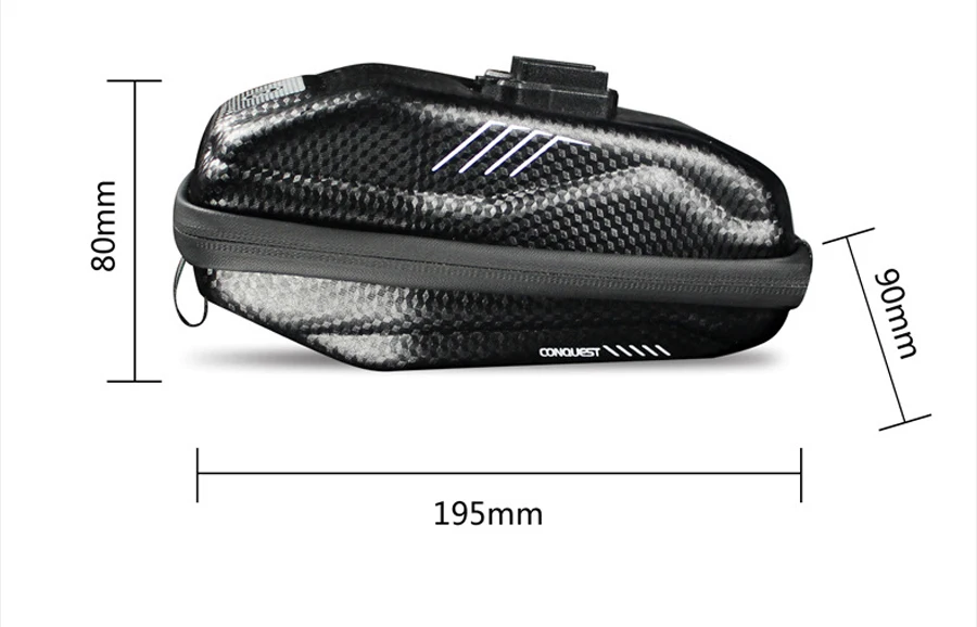 Superbsail 1.5L Hard Shell Bicycle Saddle Bag Cycling Panniers MTB Bike Rear Tool Bag Night Reflective Bike Accessories factory