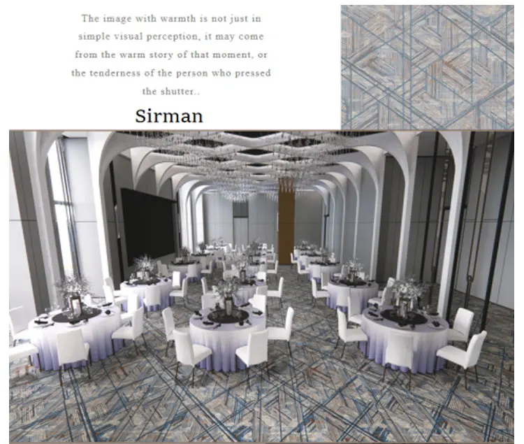 Modular High Density Nylon Fireproof Commercial Carpet Tiles