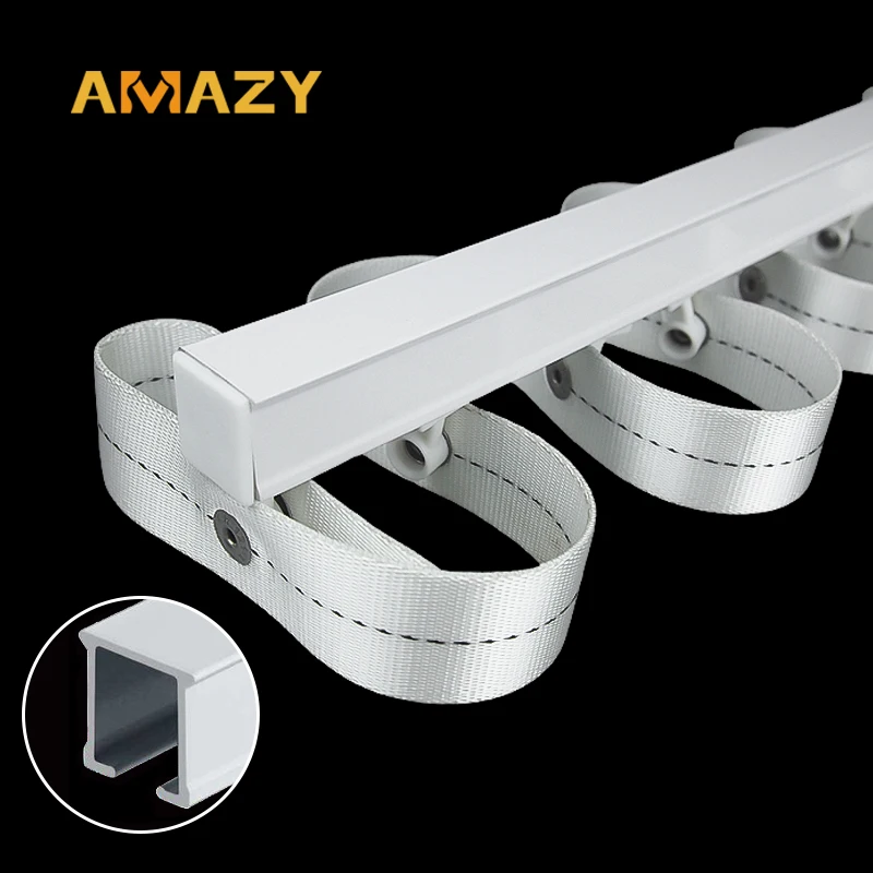 Modern Simple Classic S Wave Aluminum Curtain Track Living Room Track Ripple Fold Curtain Track Rail
