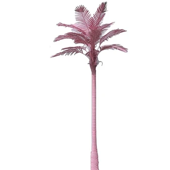 Artificial Outdoor Palm Tree Coconut Tree Plant Artificial Pink  Coconut Plant Artificial Tree for Outdoor Pool Beach Decor