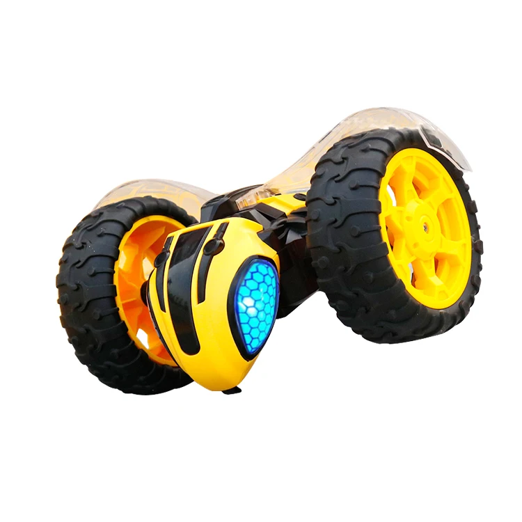 New Bright RC Stunt Remote Control TumbleBee Lights and Sound 2.4GHz USB Rechargeable Cars Toy for Kids