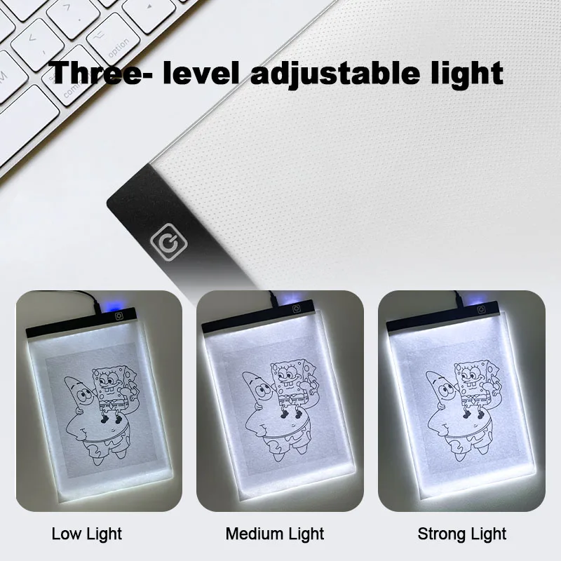 A4 Led Light Up Drawing Board Digital Stencil Tracing Table Art