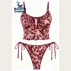 OEM Women's New Fashion High-quality  Bikini Beach Two-Piece Printed Swimsuit Bathing Suits String Sets Beachwear Swimwear