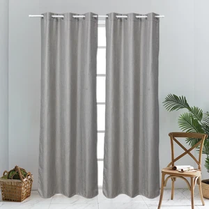 Honeymoon Window Curtains Solid Color Polyester Livingroom Drapes Ready Made Luxury Curtains for Living Room
