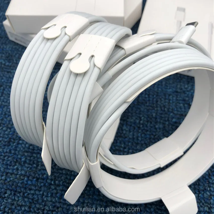 Оригинальный 1 м/3 фута 2 м/6 футов usb c зарядный кабель Тип до 8 контактов для iphone 11 12 13 pro max ipad с