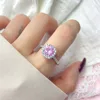 Plaqué rhodium pierre rose R1624
