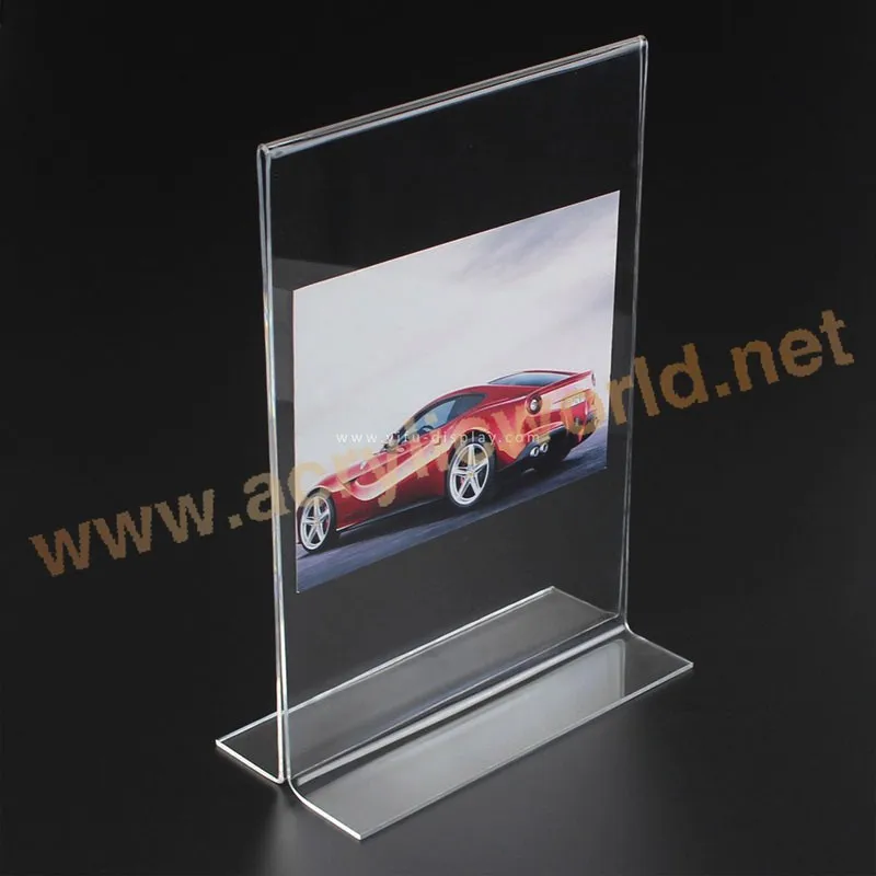 Acrylic Sign Holder Clear A4 Table Card Display Plastic Upright Menu