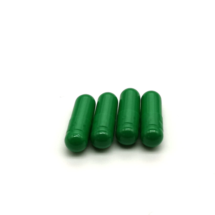 Halal Capsule Size 1 Green Color Gelatin Empty Capsules