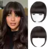 French bangs-dark brown