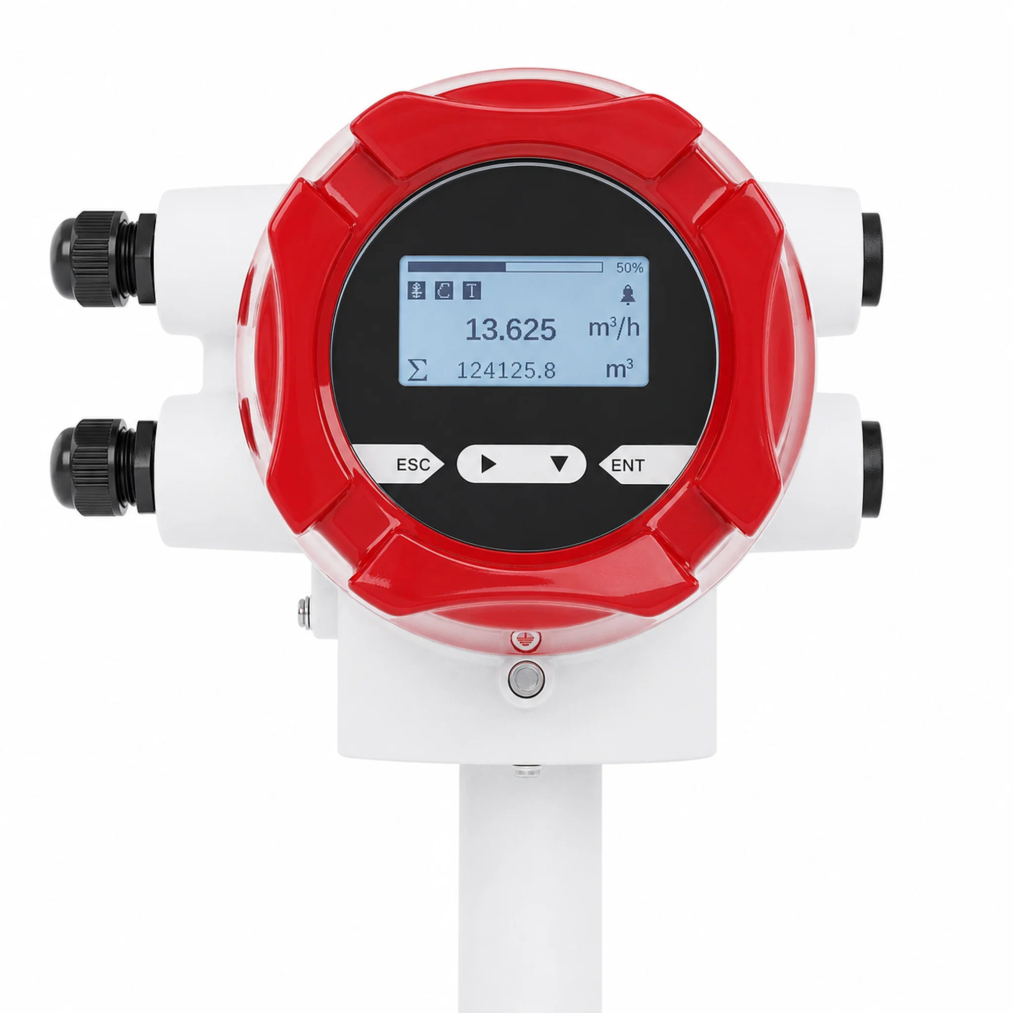 Industrial Bidirectional Electromagnetic Water Flow Sensor IP65 IP68 Tri Clamp Flange Magmeter for Cooling System LDG-SUP-A100