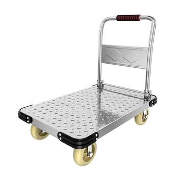 High Quality Cheap Folding Trolley Cart Folding Hand Trolley Stainless Steel Loading Cart Hand