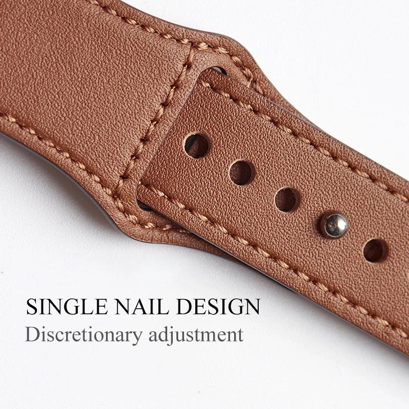 Luxury Genuine Leather Watch Straps For Iwatch Series 8 7 Ultra 49mm