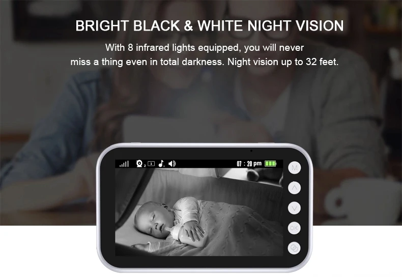 Фабрика OEM ODM Baby Monitor ночного видения аудио 1080P беспроводной