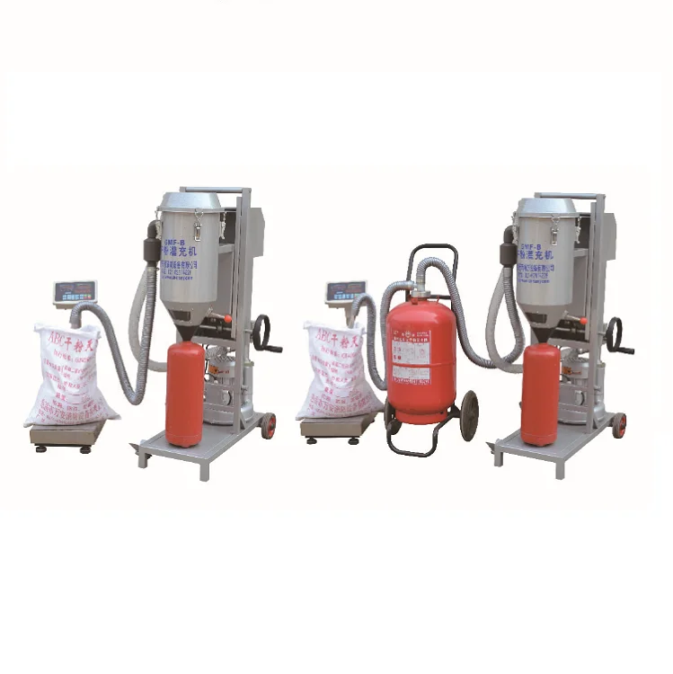 Howdy High Quality Refill Dry Chemical Powder Fire Extinguisher Filling Machine of Refill Equipment for Sale Wooden Box 20~80mm