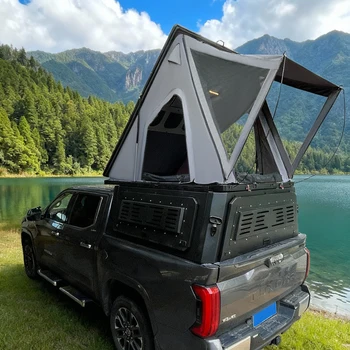 Overland 4*4 Pickup Truck Bed Canopy Tent Fit Toyota Tacoma  Aluminum Hard Shell 5ft Waterproof for Camping Road Trips for Ford