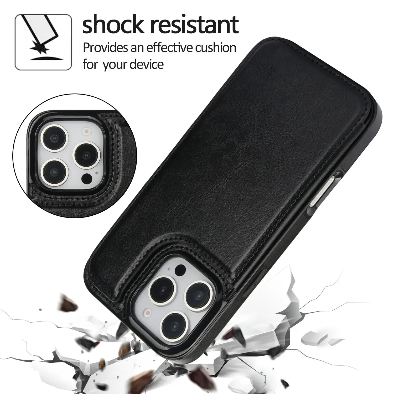 product retro style magnetic pu leather wallet phone case with card slot business holder for iphone 16 15  14 pro max leather cover-5
