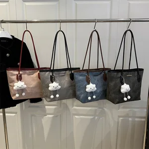 Vintage Large Capacity Handbags 2026 New Arrival Fashion Shoulder Bag Simple Tote Bag for Women