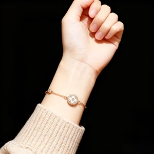 Custom Zircon Charm 4 Leaf Clover Fashion Chain & Link Bracelets Gold Plated Copper Jewelry Fancy Jewellery for Ladies Women