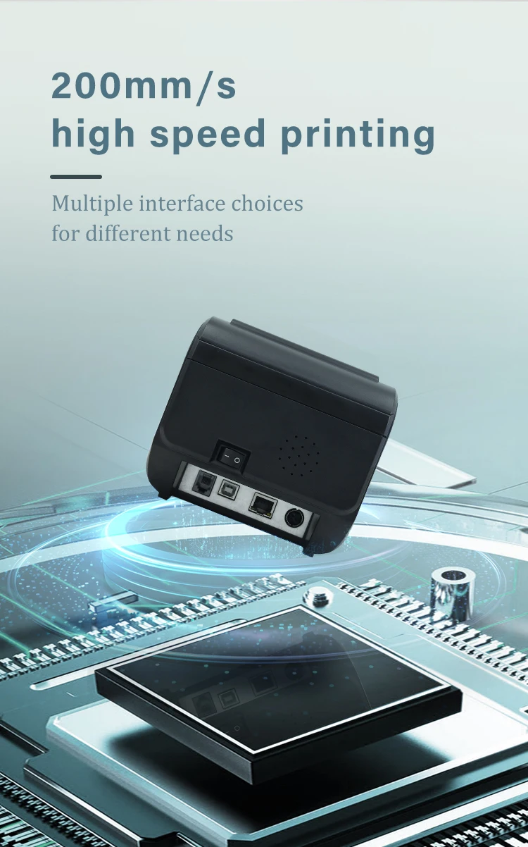 JP-R80F 220MM/s Direct Thermal Printer 80mm Auto Cutter with Wi-Fi 3 Inch Receipt Imprimante Pos Barcode Bill Stock Printer