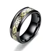 Black ring black background gold leaf