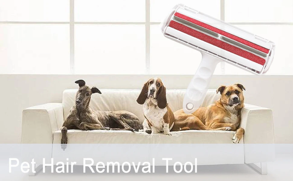 Pet Hair Remover Roller Dog Cat Fur Remover With Selfcleaning Base