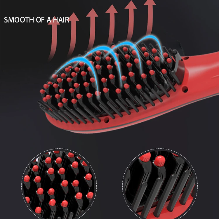 Hot comb fast heated rush hot air ghd rise hot brush iron electric hair straightening brush