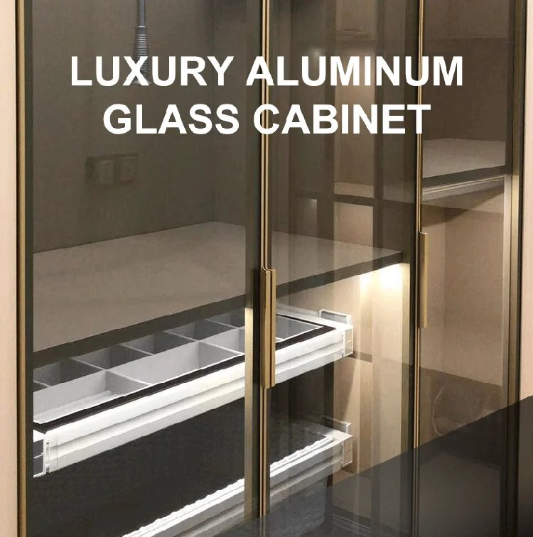 Aluminum Glass Wardrobe Frame Profile for Modern Kitchen Cabinet Doors ...