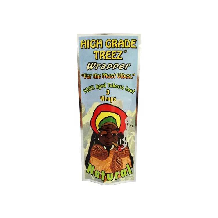 Cheap Customized Empty Banana Leaf Wraps Smoking Hot Grabba Leaf Natural Fronto Tobacco Zipper Wraps Box and Pouch