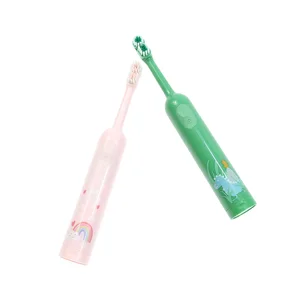 Wholesale Kids Round Head Battery Powered Electric Toothbrush Cartoon Cheap Factory Direct Sale New Tooth Brush