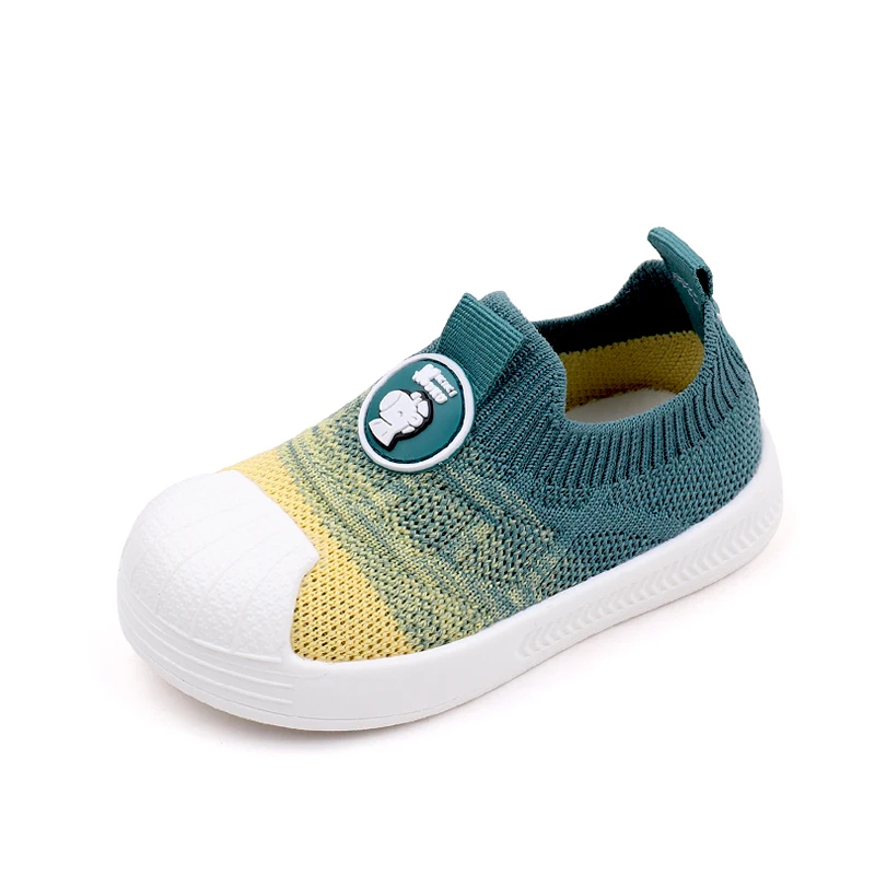 Spring and Autumn Knitted Shell Head Matching Mesh Breathable Baby Walking Shoes supplier