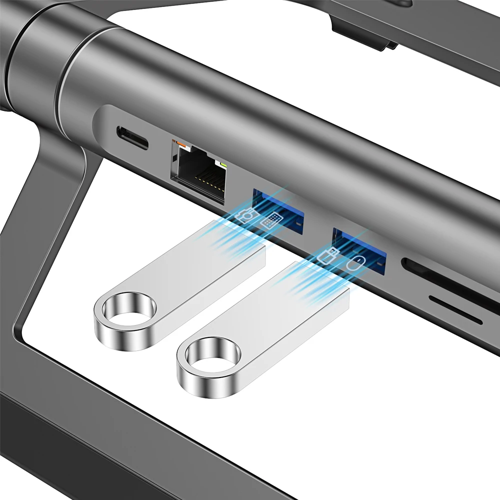 Wiwu 7-Port Hub & Laptop Stand Combo