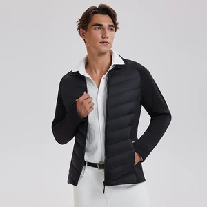 High Quality Breathable Quick Drying Waterproof Windproof Riding Sports Men's Goose Down Turtleneck Zipper Jacket