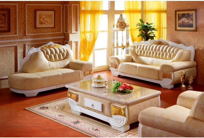 Classic European Style Couches Living Room Luxury Furniture Sofa Set