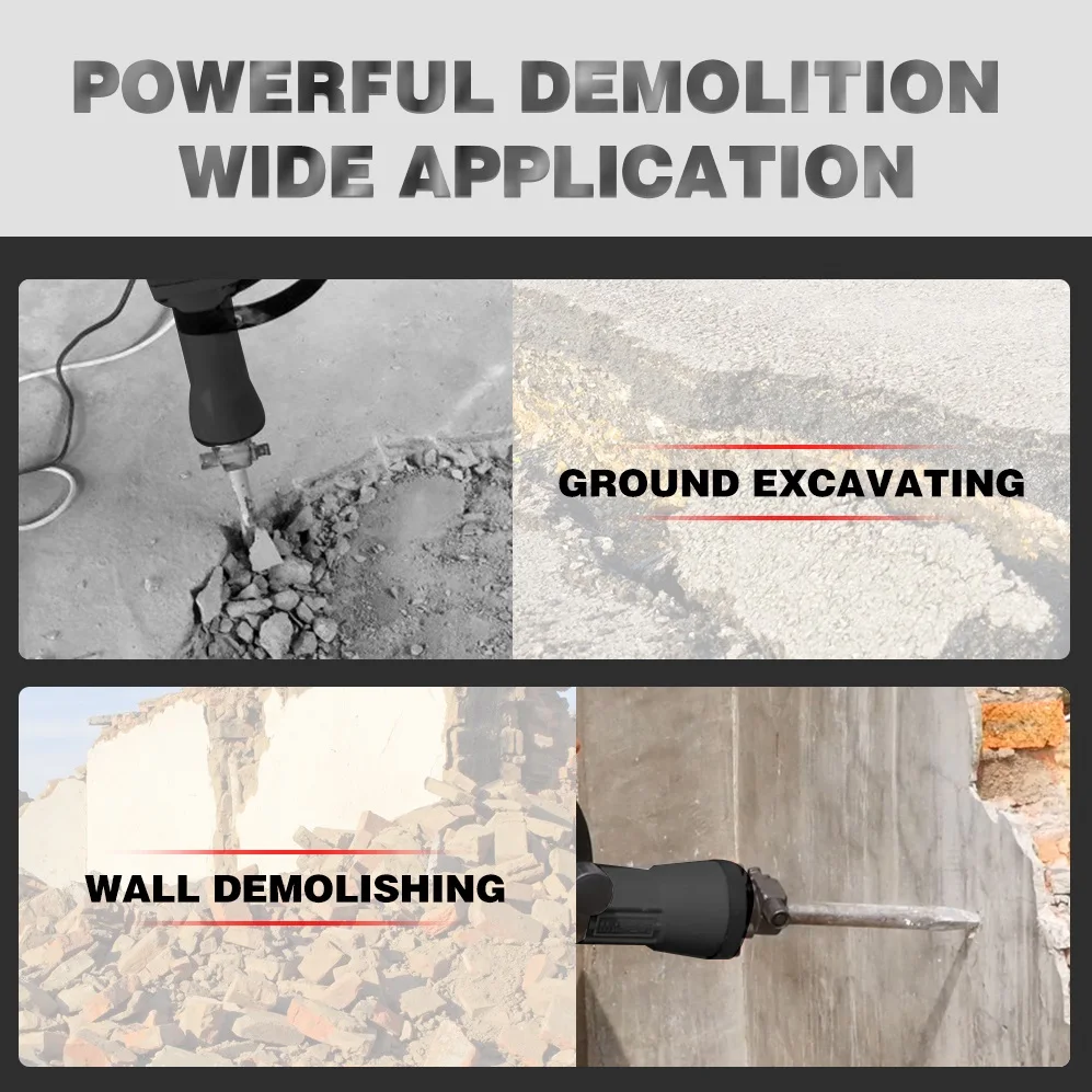 TEH High Performance Electric Modern Demolition Hammer Drill 220V DIY 1450W 1850 BPM